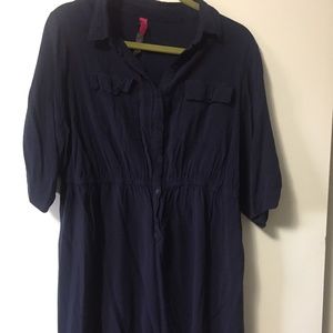 Navy blue tunic dress